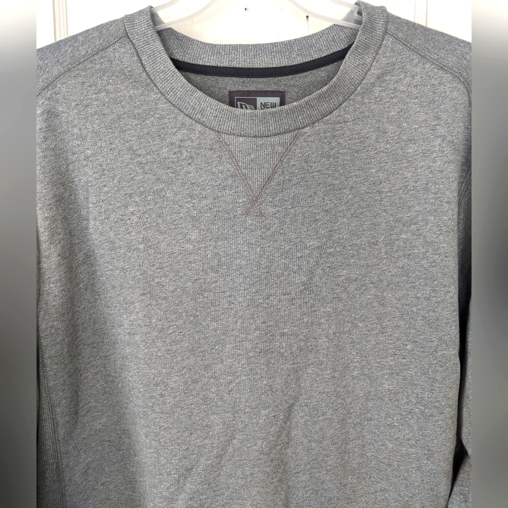 New Era Men's Gray Crewneck Cotton Blend Sweatshirt Size 2XL - Picture 2 of 11